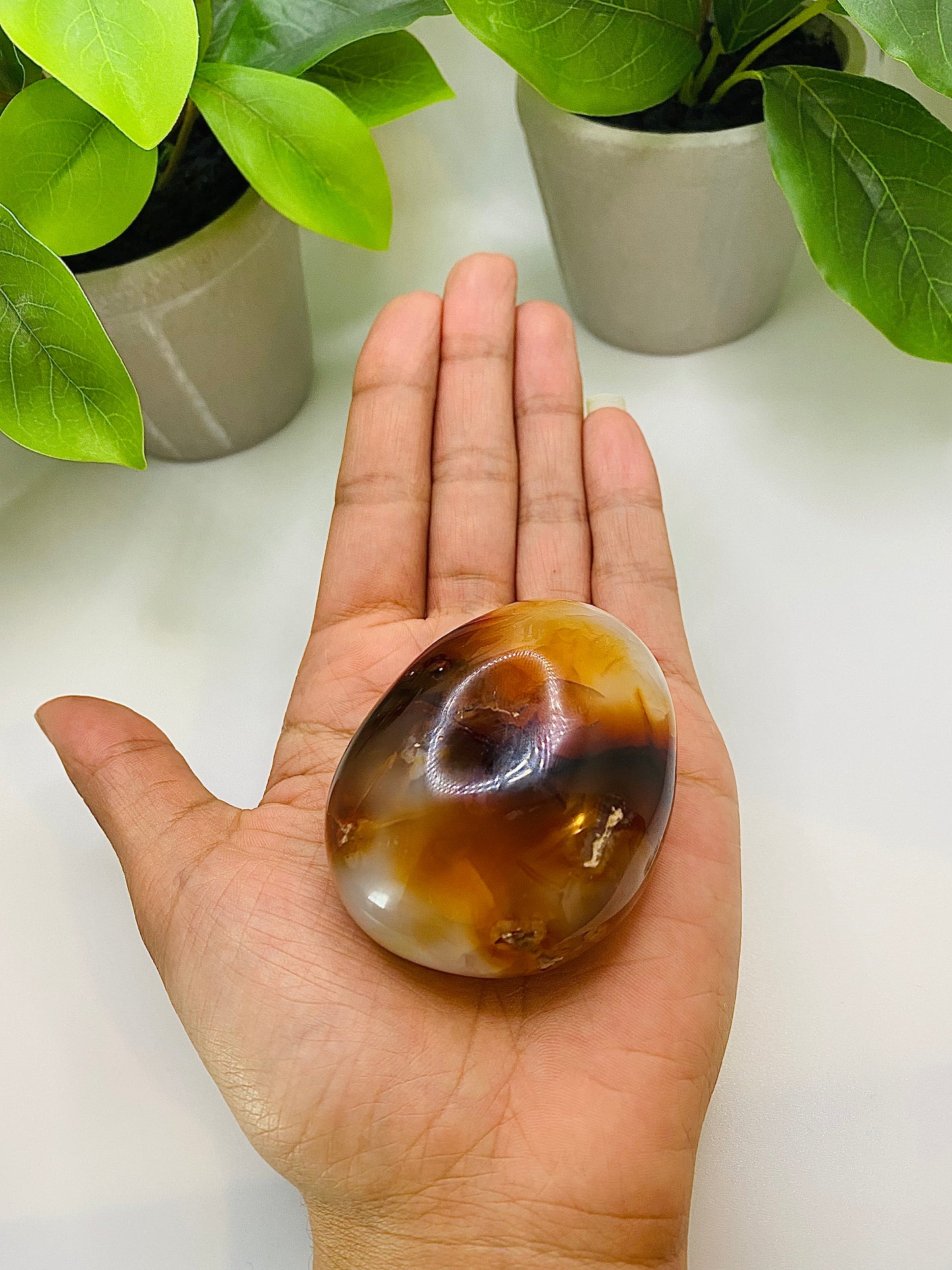 Carnelian Palm Stone