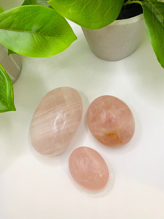 Rose Quartz Palm Stone