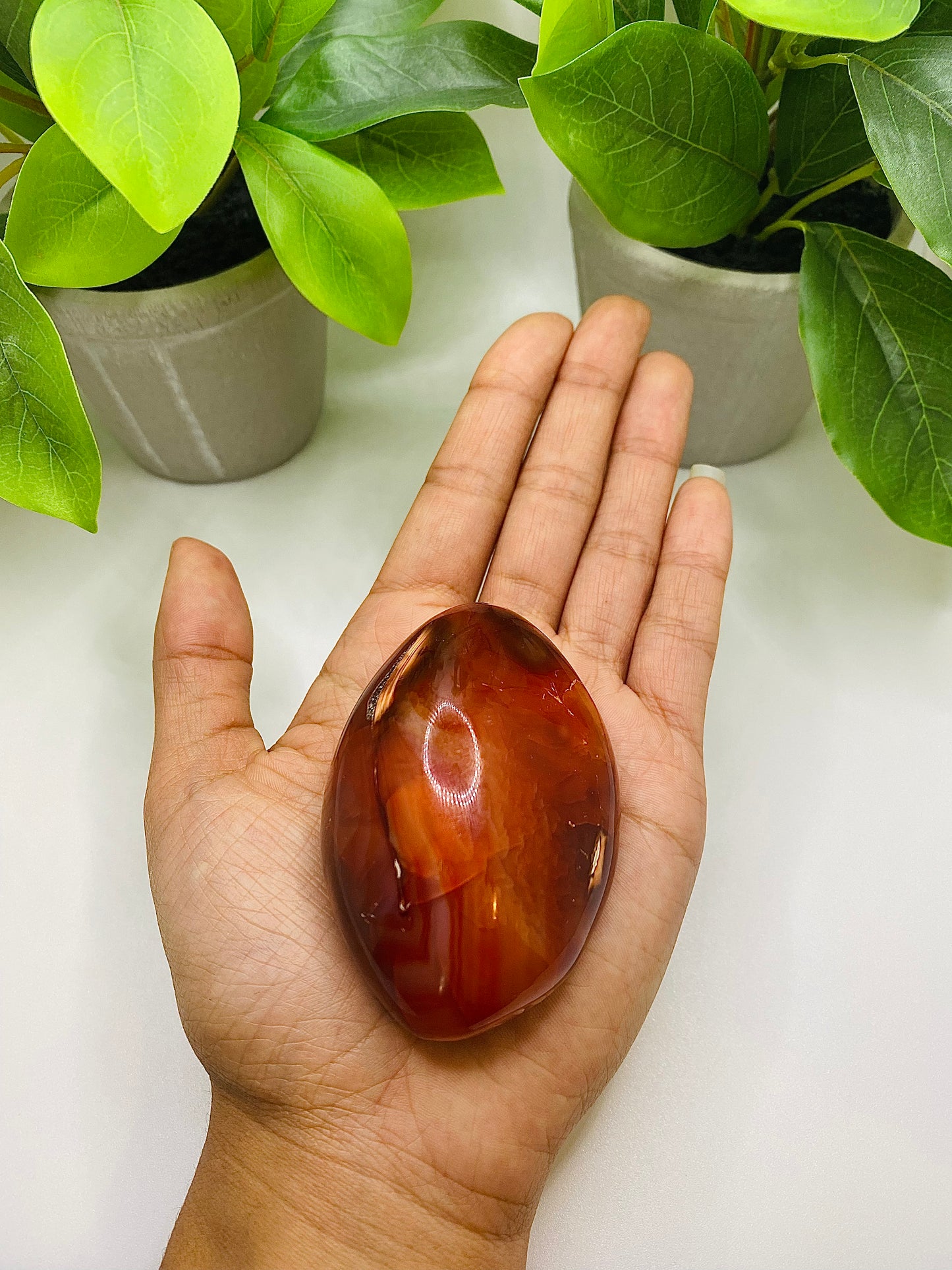 Carnelian Palm Stone