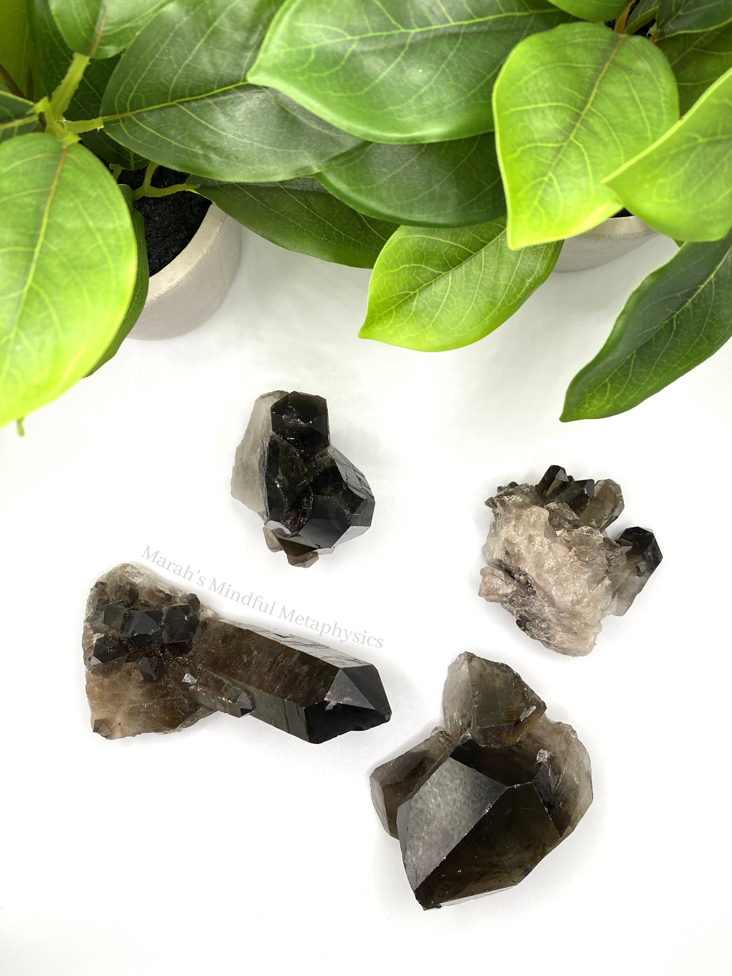 Natural Smoky Quartz Cluster