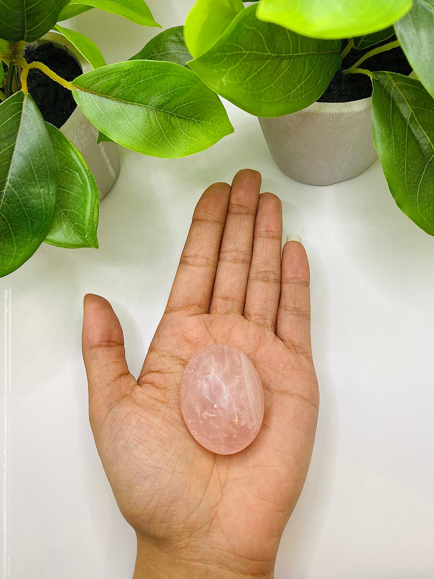 Rose Quartz Palm Stone