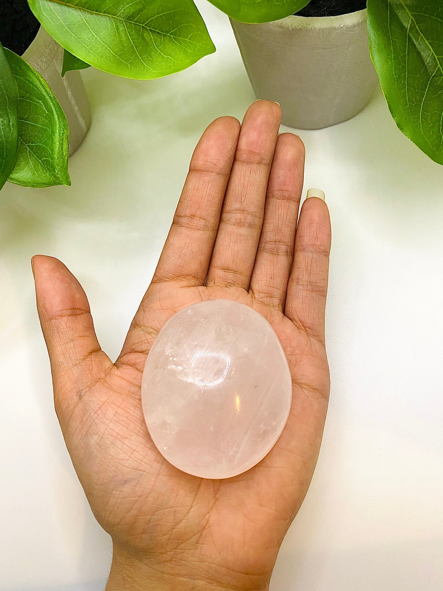 Rose Quartz Palm Stone