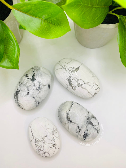 White Howlite Palm Stone