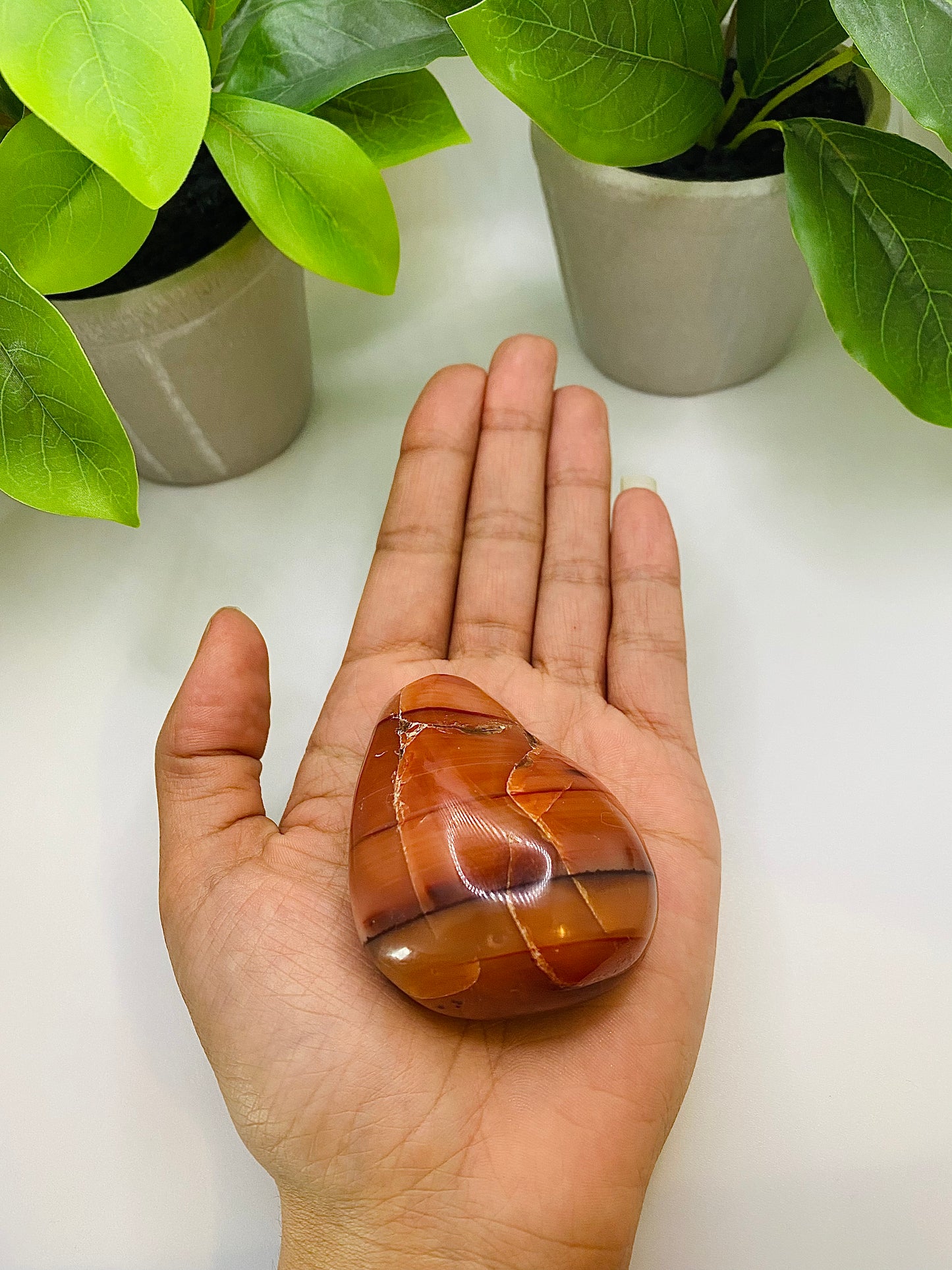 Carnelian Palm Stone