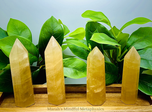 Orange Calcite Point Tower