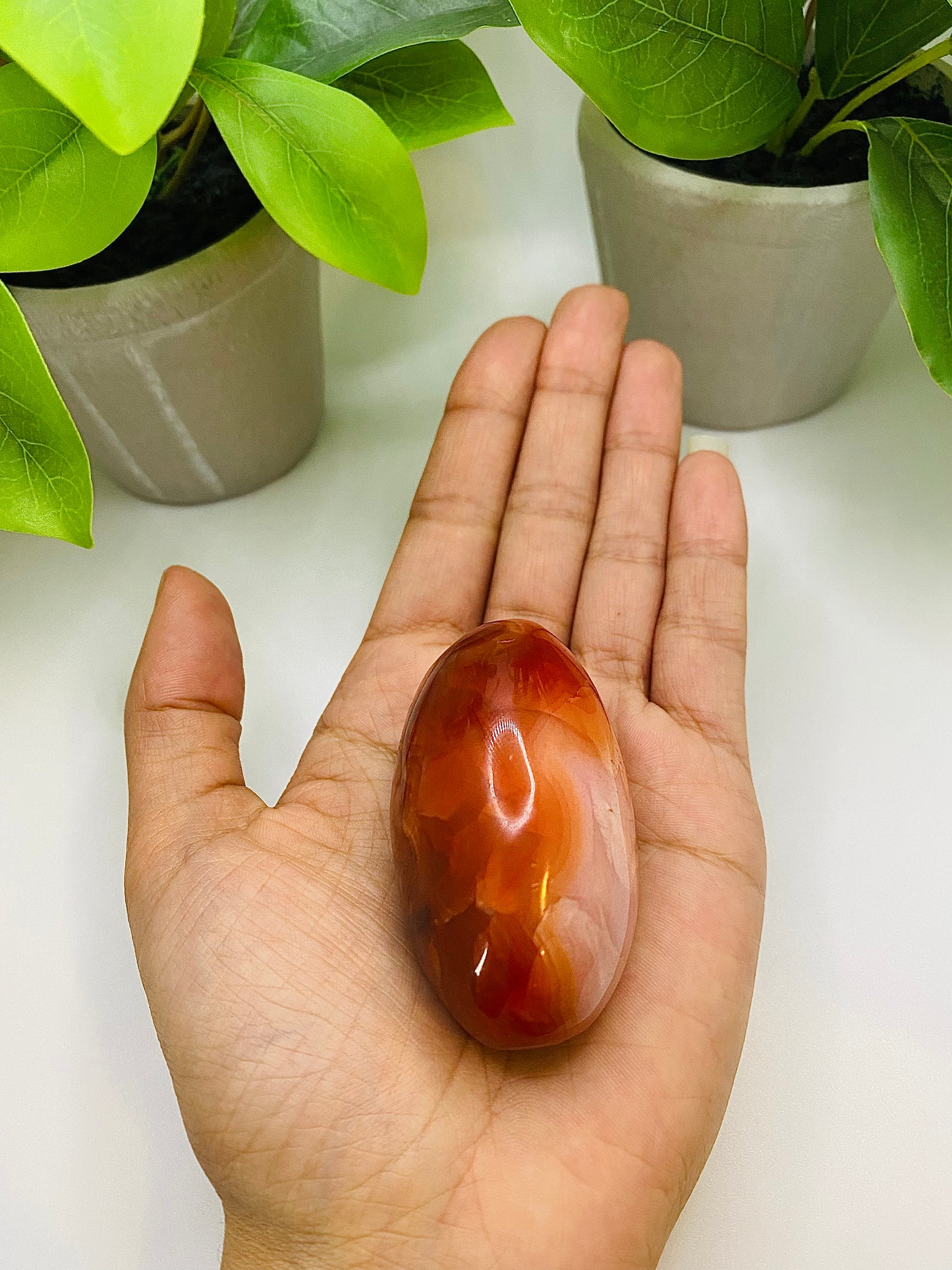 Carnelian Palm Stone