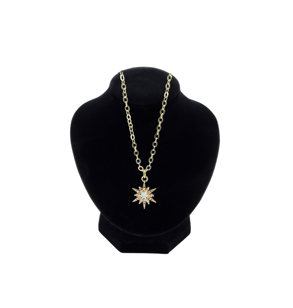 14k Opal Star Necklace