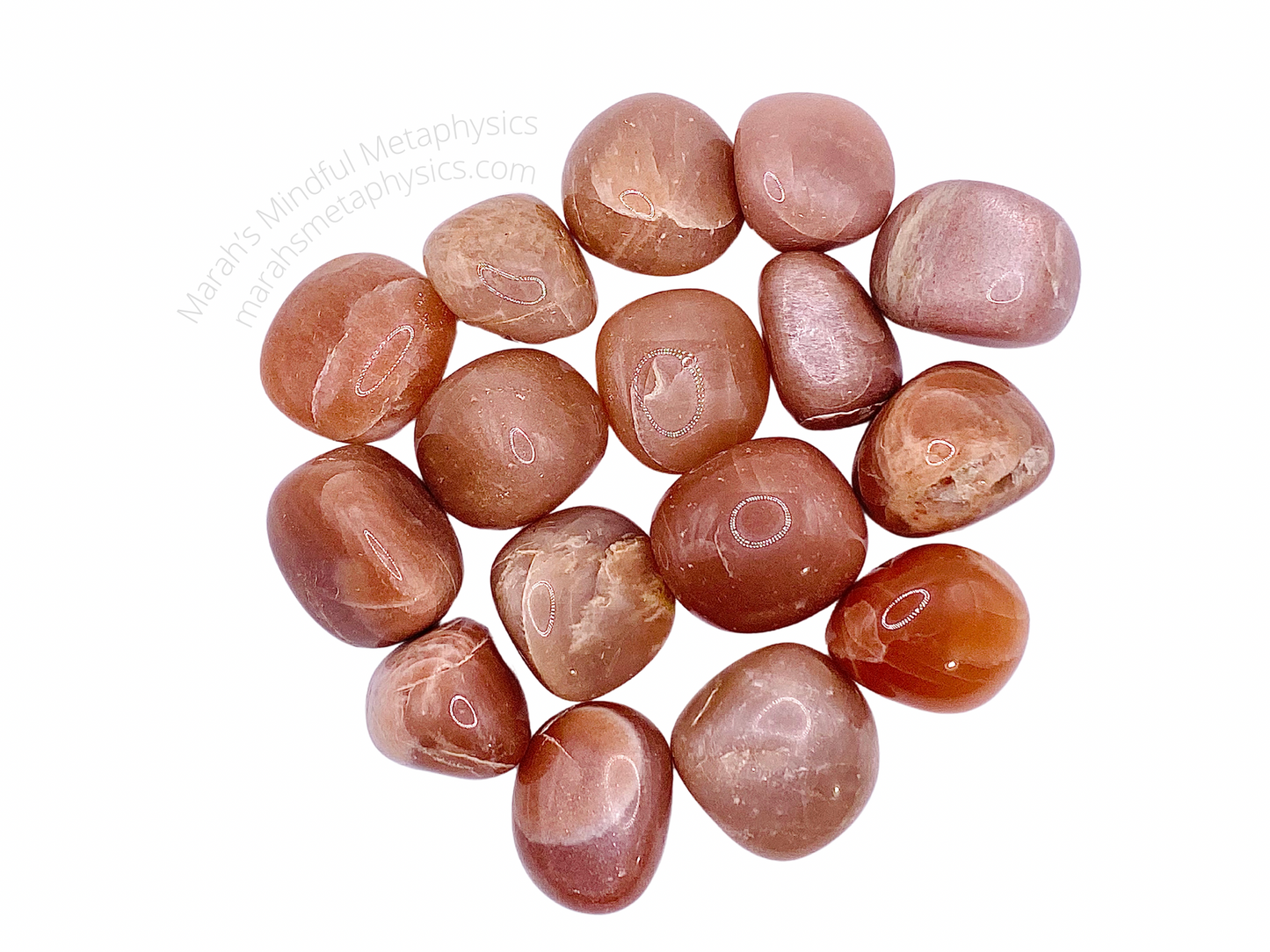 Tumbled Peach Moonstone + Sunstone