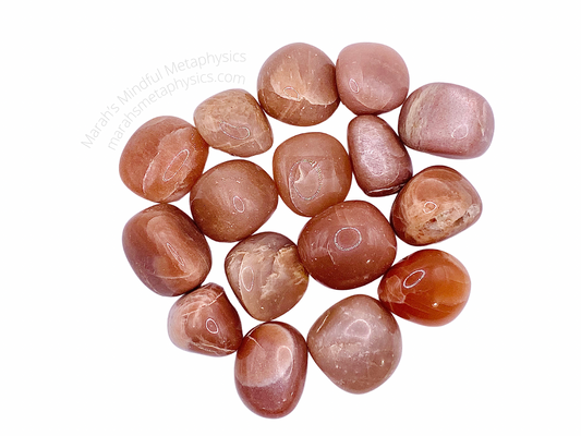 Tumbled Peach Moonstone + Sunstone